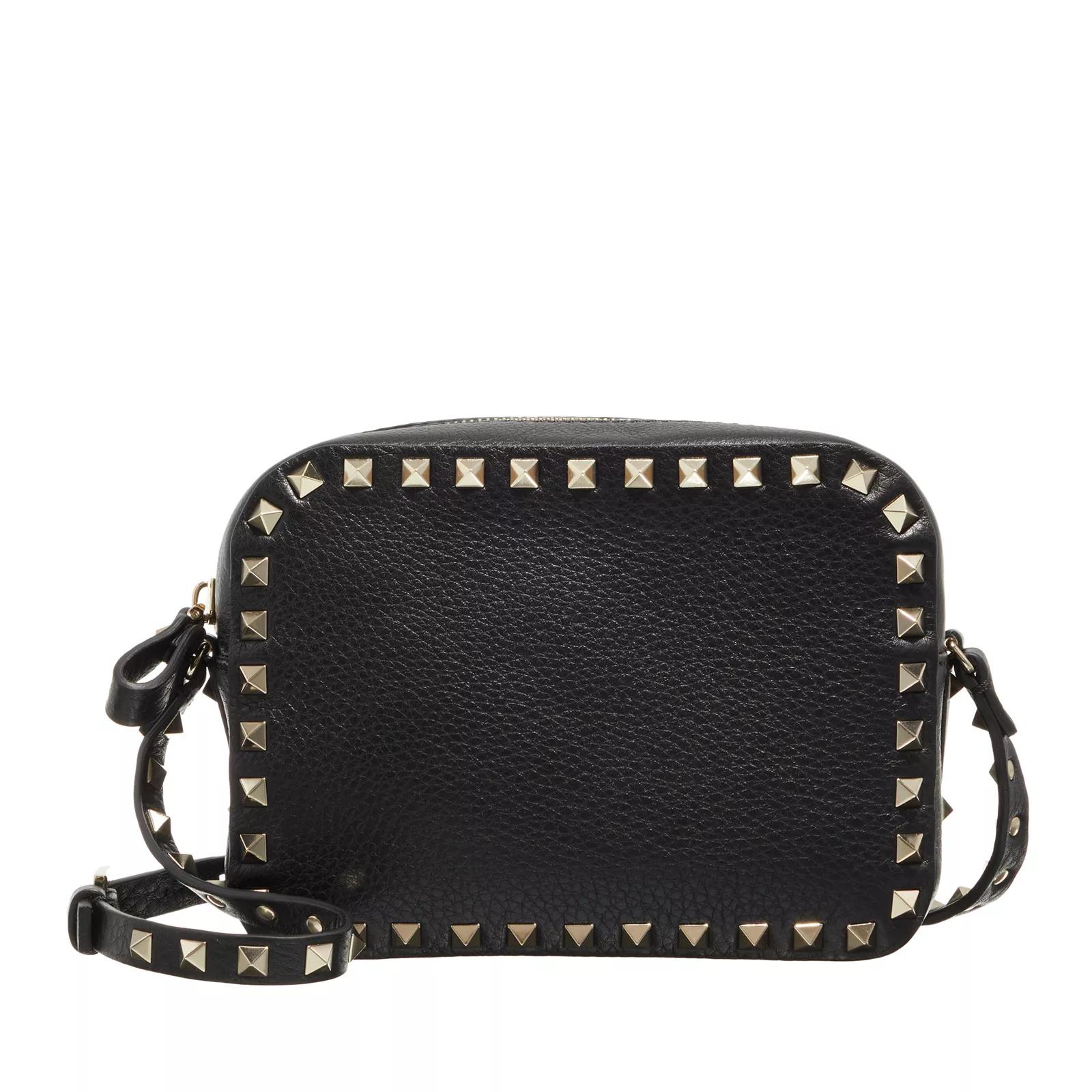 Valentino Garavani Umhängetasche - Rockstud Camera Crossbody Bag - Gr. unisize - in Schwarz - für Damen von Valentino Garavani