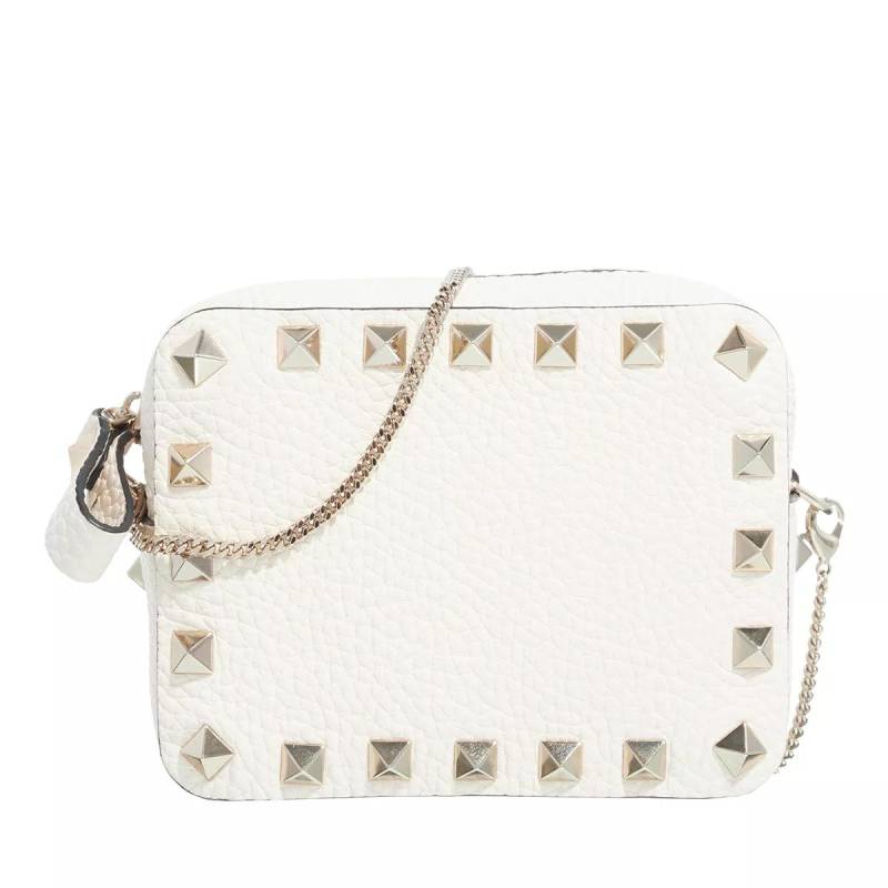 Valentino Garavani Schultertasche - Leather Logo Shoulder Bag - Gr. unisize - in Creme - für Damen von Valentino Garavani