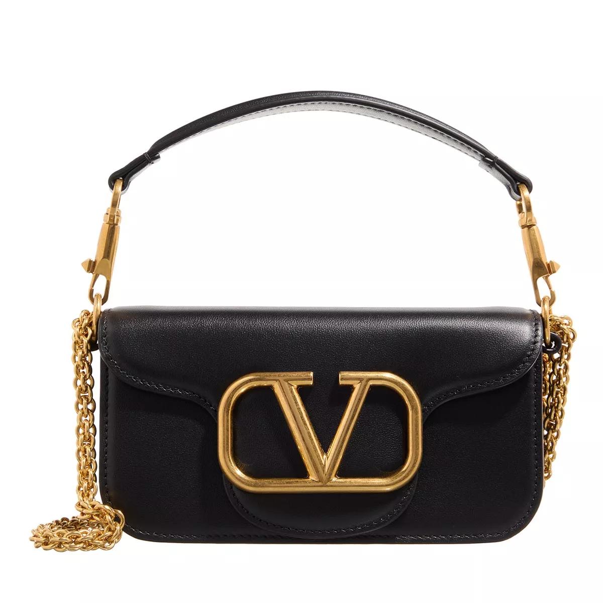 Valentino Garavani Umhängetasche - Locò Shoulder Bag Leather - Gr. unisize - in Schwarz - für Damen von Valentino Garavani