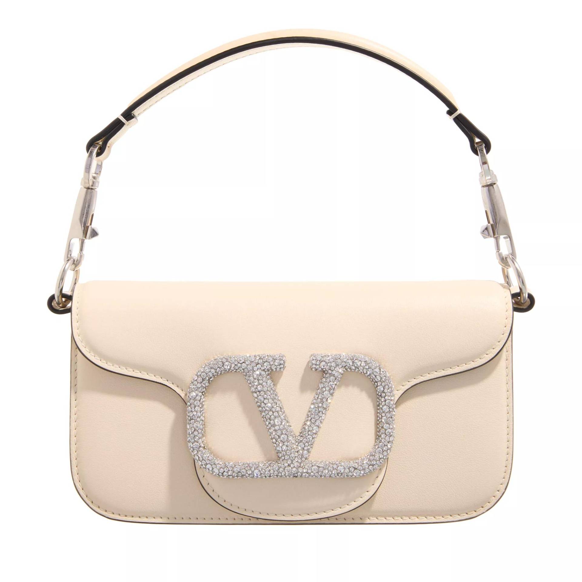 Valentino Garavani Umhängetasche - Loco Small Shoulder Bag For Woman - Gr. unisize - in Creme - für Damen von Valentino Garavani