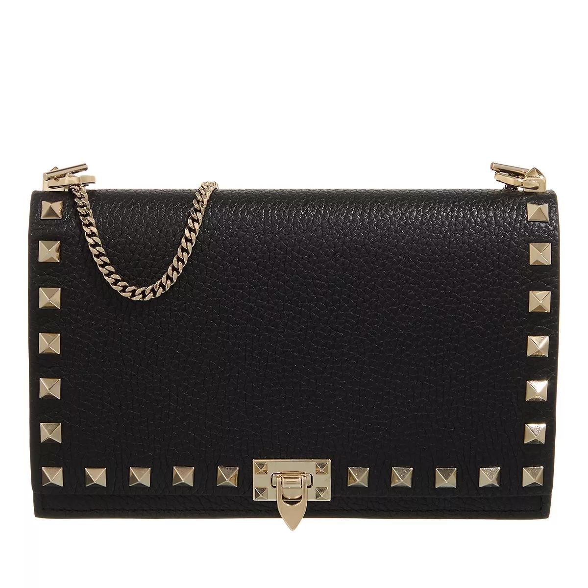 Valentino Garavani Umhängetasche - Mini Bag Rockstud Platinum Studs - Gr. unisize - in Schwarz - für Damen von Valentino Garavani