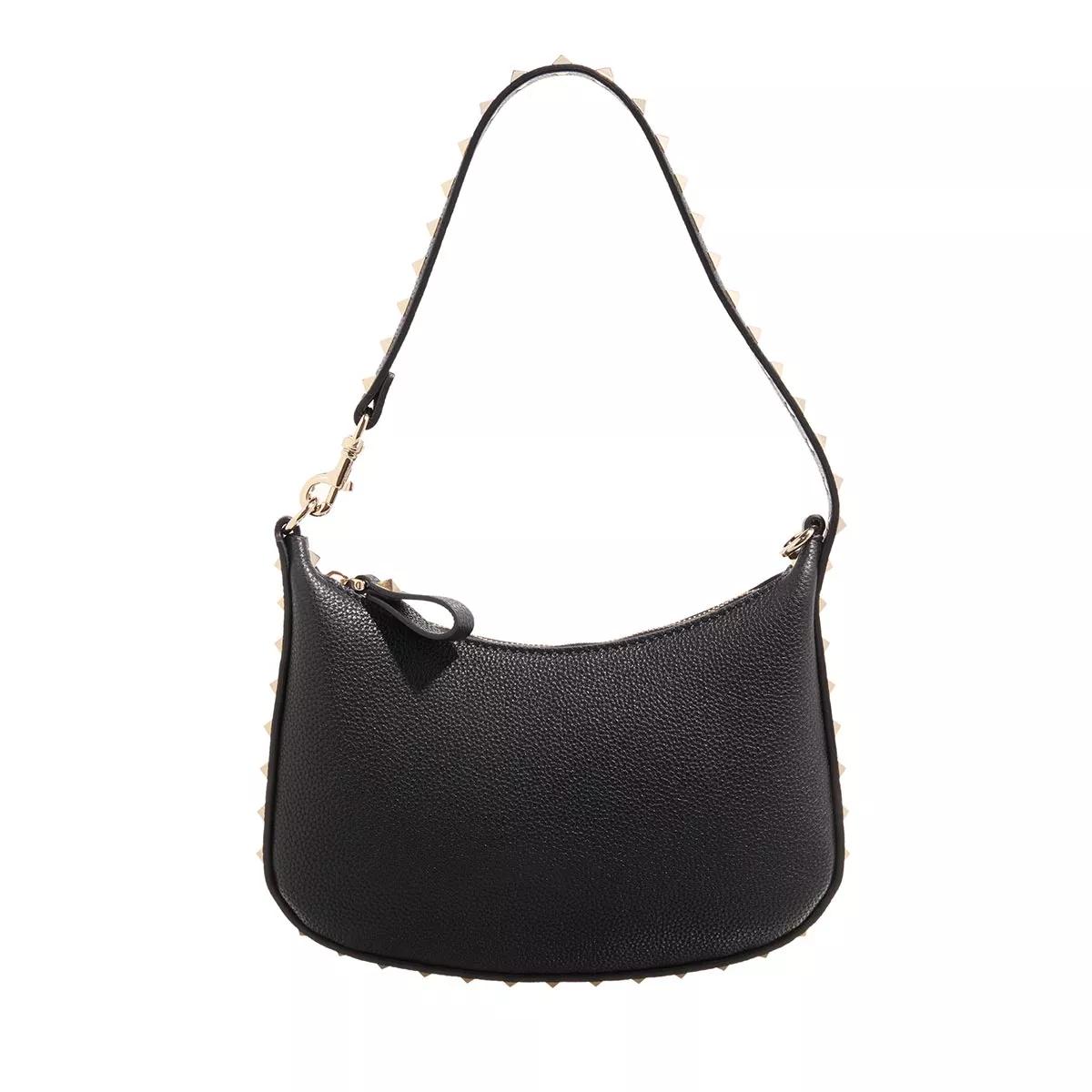 Valentino Garavani Umhängetasche - Mini Hobo Rockstud - Gr. unisize - in Schwarz - für Damen von Valentino Garavani