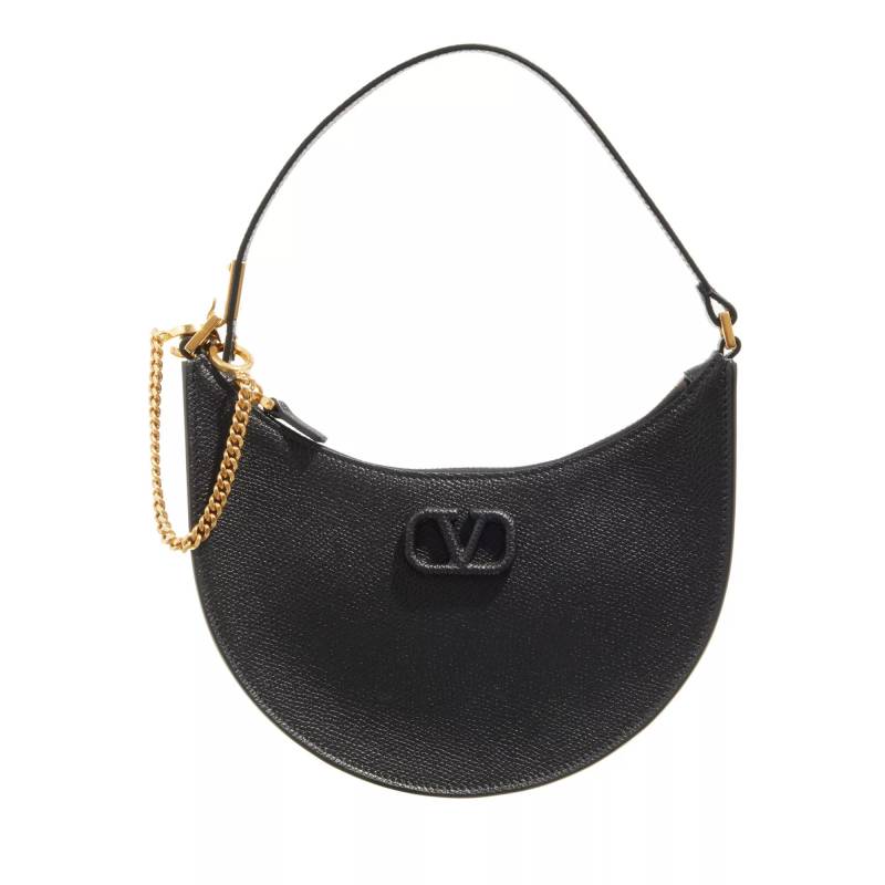 Valentino Garavani Schultertasche - Mini Hobo Vlogo Signature - Gr. unisize - in Schwarz - für Damen von Valentino Garavani