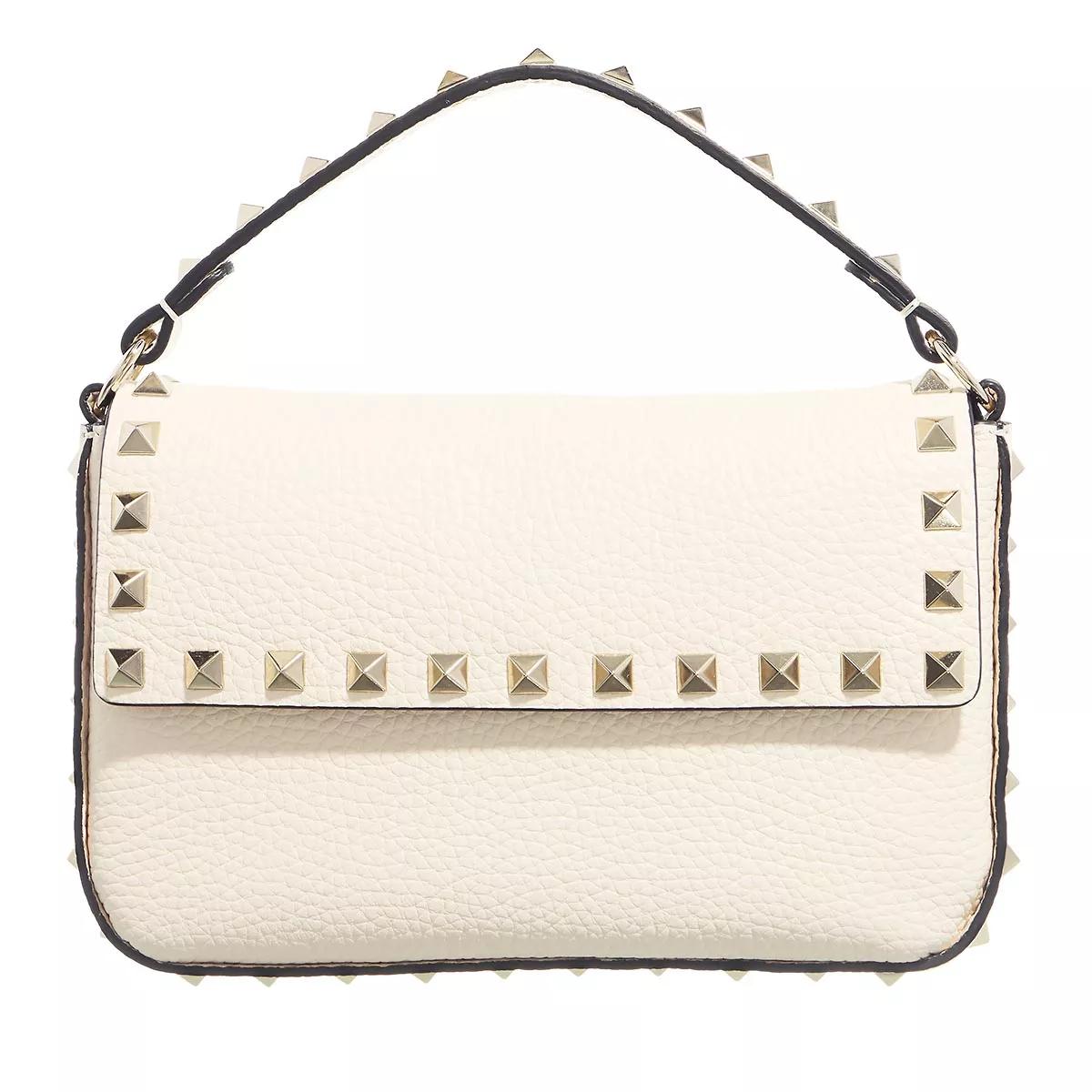 Valentino Garavani Umhängetasche - Mini Rockstud Crossbody Bag - Gr. unisize - in Creme - für Damen von Valentino Garavani