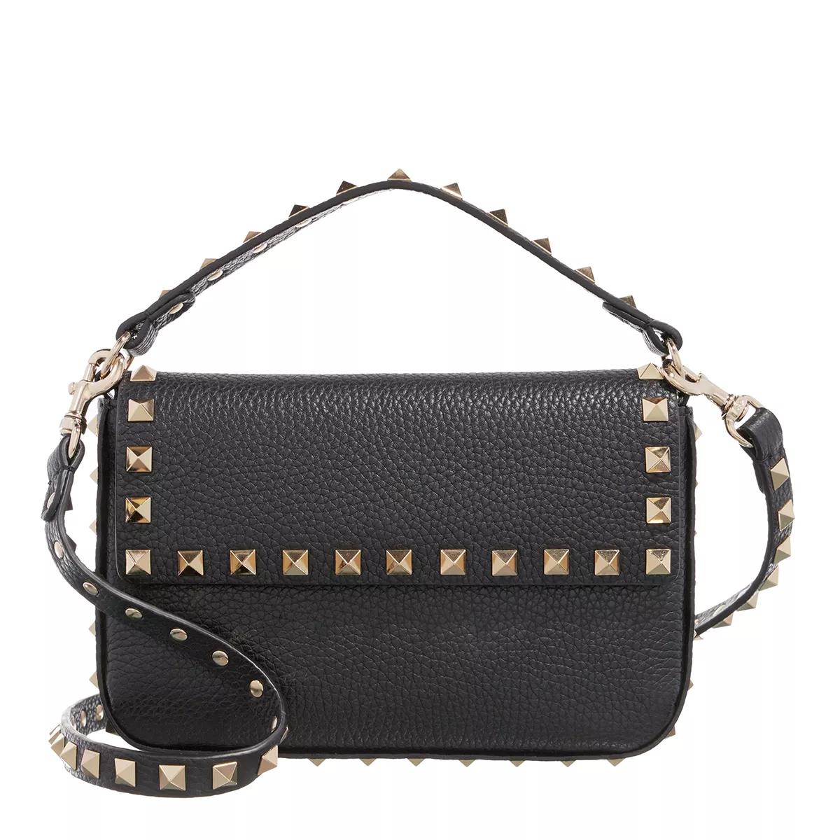 Valentino Garavani Umhängetasche - Mini Rockstud Crossbody Bag - Gr. unisize - in Schwarz - für Damen von Valentino Garavani