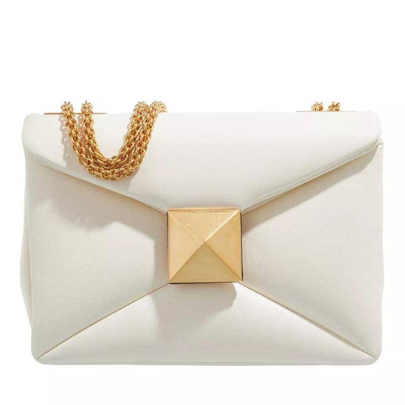 Valentino Garavani Schultertasche - One Stud Shoulder Bag Leather - Gr. unisize - in Creme - für Damen von Valentino Garavani