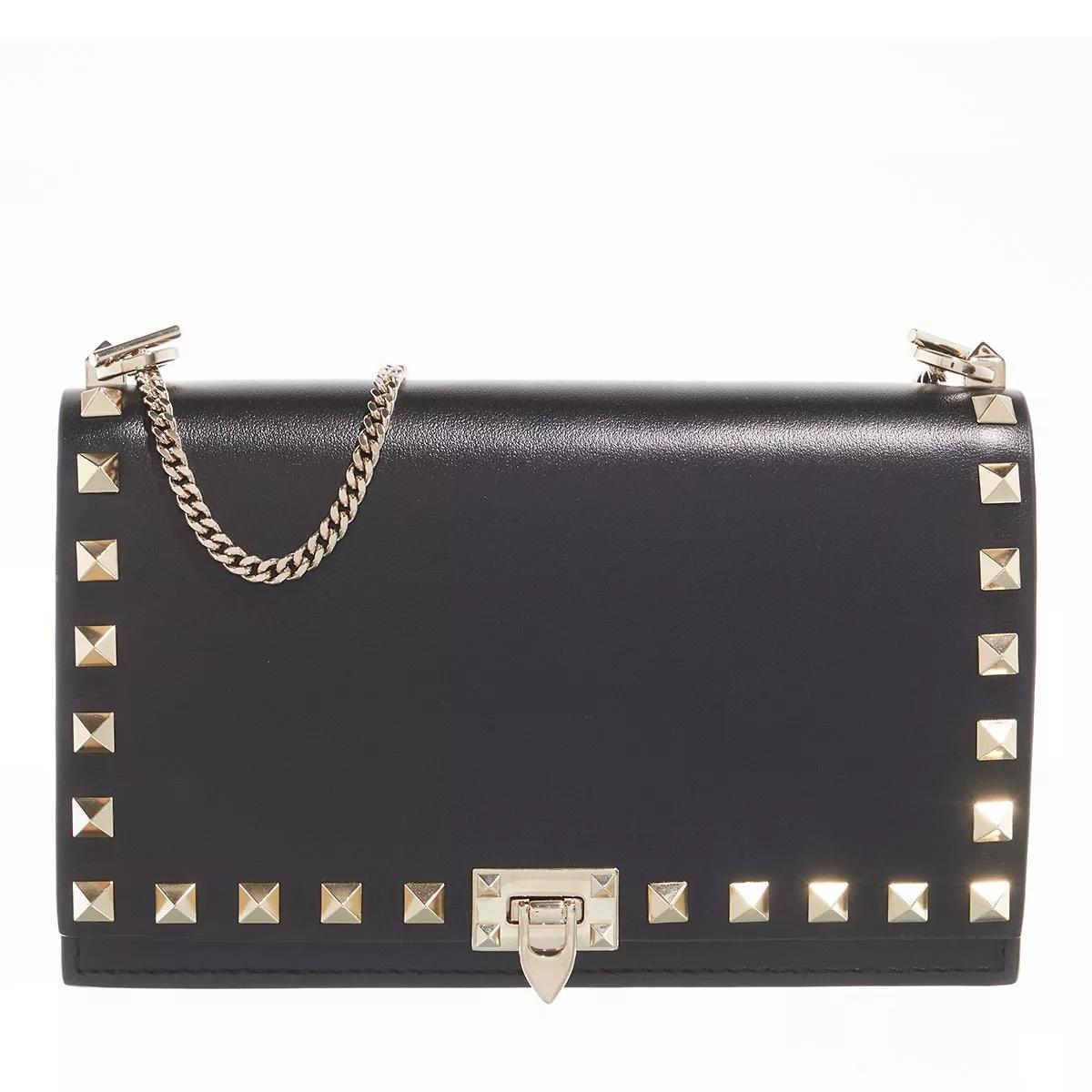 Valentino Garavani Umhängetasche - Rockstud Bag In Calfskin - Gr. unisize - in Schwarz - für Damen von Valentino Garavani