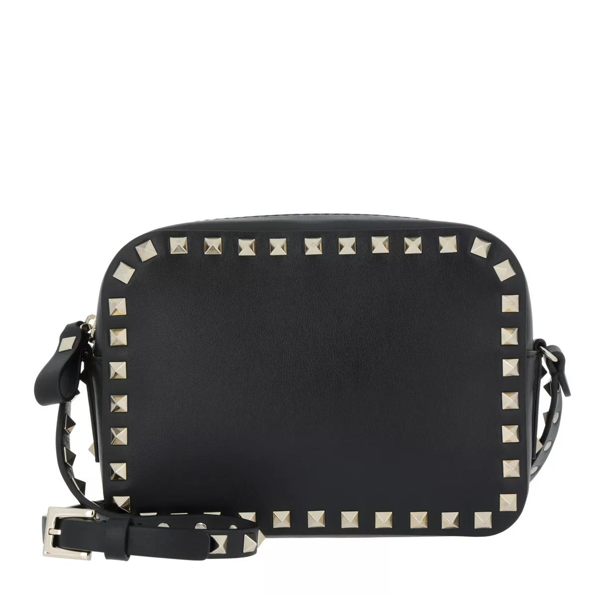 Valentino Garavani Umhängetasche - Rockstud Camera Crossbody Bag - Gr. unisize - in Schwarz - für Damen von Valentino Garavani