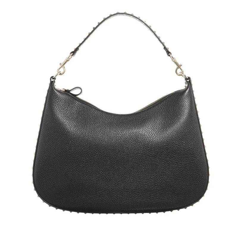 Valentino Garavani Schultertasche - Rockstud Hobo Bag - Gr. unisize - in Schwarz - für Damen von Valentino Garavani