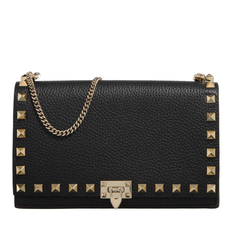 Valentino Garavani Schultertasche - Rockstud Mini Bag - Gr. unisize - in Schwarz - für Damen von Valentino Garavani