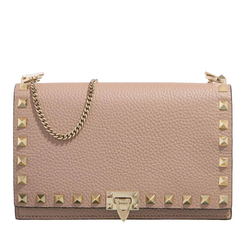 Valentino Garavani Umhängetasche - Rockstud Mini Bag - Gr. unisize - in Taupe - für Damen von Valentino Garavani