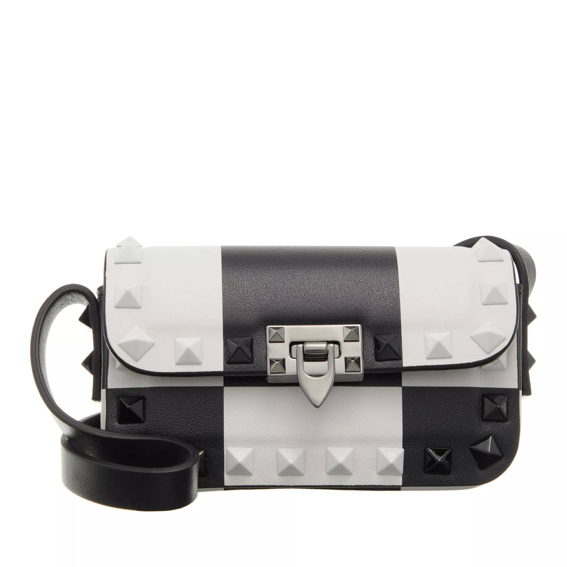 Valentino Garavani Schultertasche - Rockstud Mini Shoulder Bag - Gr. unisize - in Schwarz - für Damen von Valentino Garavani