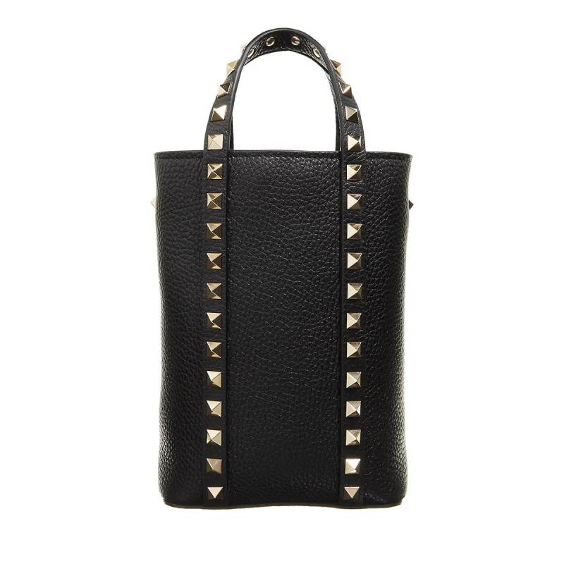 Valentino Garavani Schultertasche - Rockstud Mini Tote - Gr. unisize - in Schwarz - für Damen von Valentino Garavani