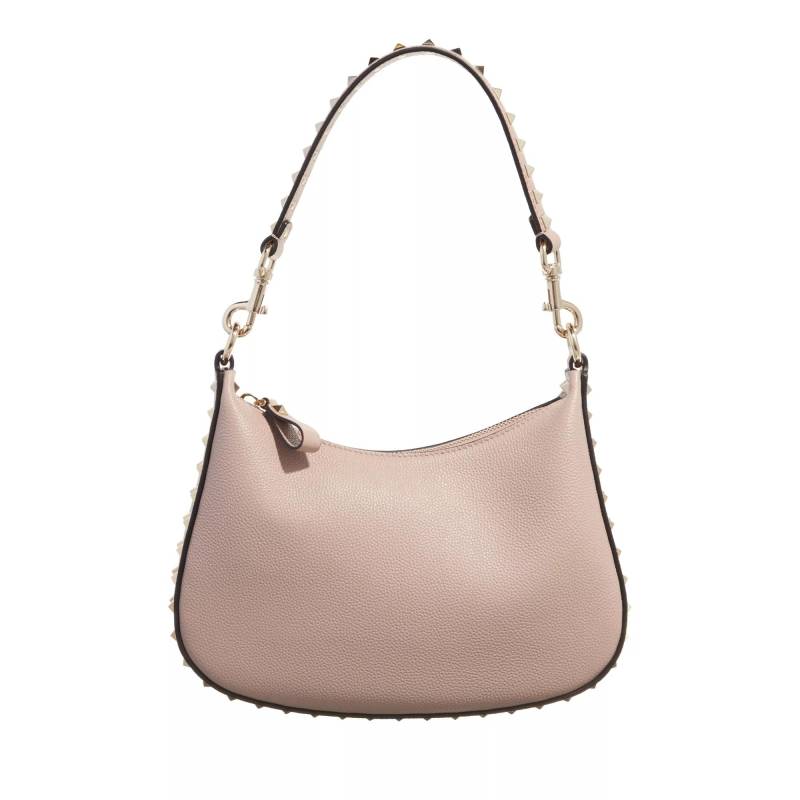 Valentino Garavani Schultertasche - Rockstud Shoulder Bag Small - Gr. unisize - in Taupe - für Damen von Valentino Garavani