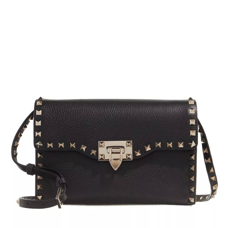 Valentino Garavani Schultertasche - Rockstud Small Grainy Leather Crossbody Bag - Gr. unisize - in Schwarz - für Damen von Valentino Garavani