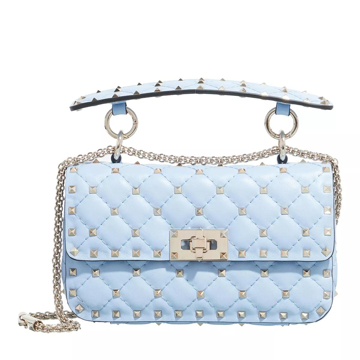 Valentino Garavani Umhängetasche - Rockstud Spike Crossbody Bag Small - Gr. unisize - in Blau - für Damen von Valentino Garavani