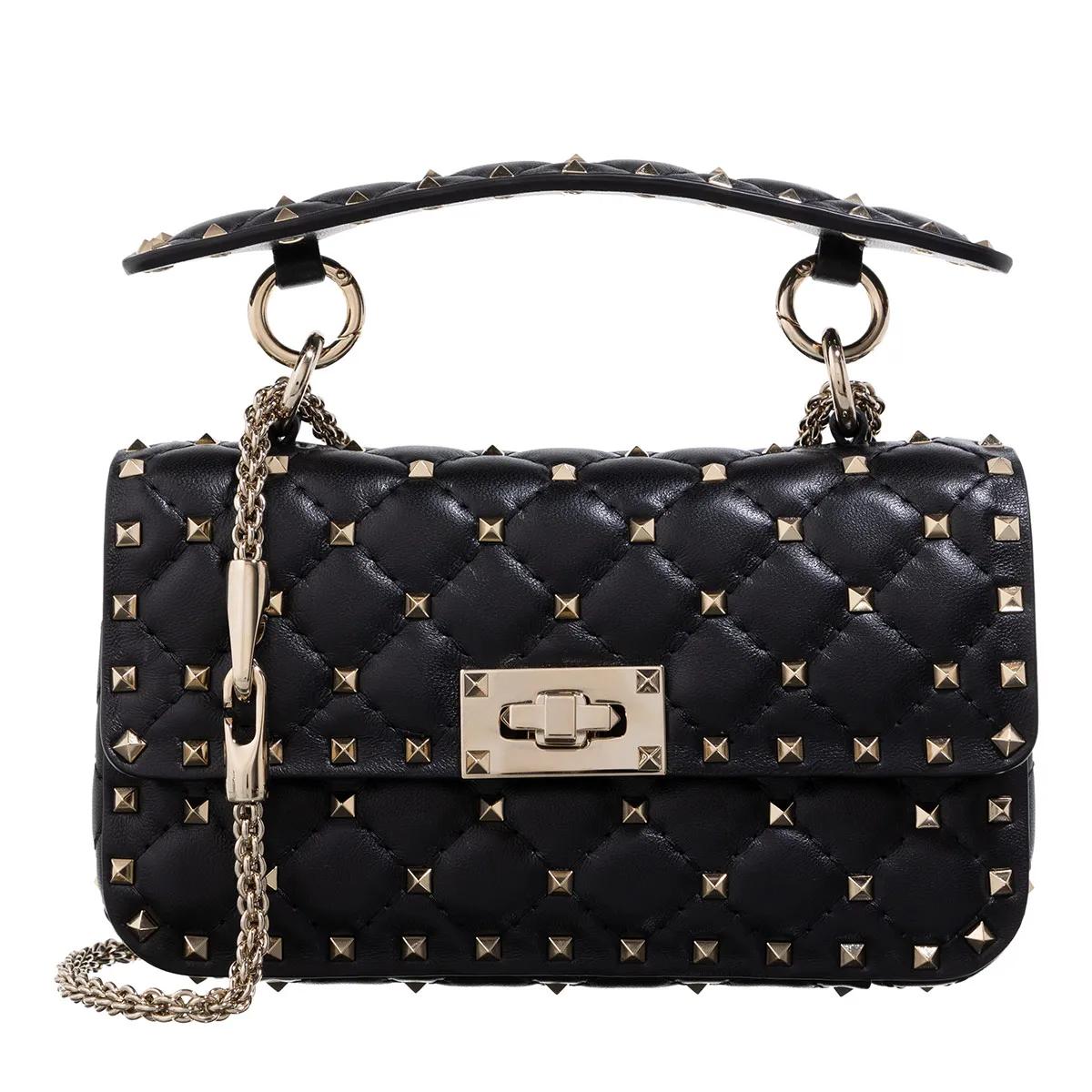 Valentino Garavani Umhängetasche - Rockstud Spike Small Shoulder Bag - Gr. unisize - in Schwarz - für Damen von Valentino Garavani