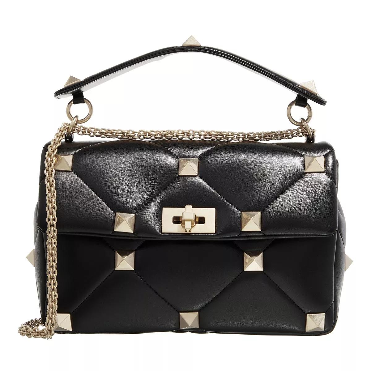 Valentino Garavani Umhängetasche - Roman Stud Large Shoulder Bag - Gr. unisize - in Schwarz - für Damen von Valentino Garavani