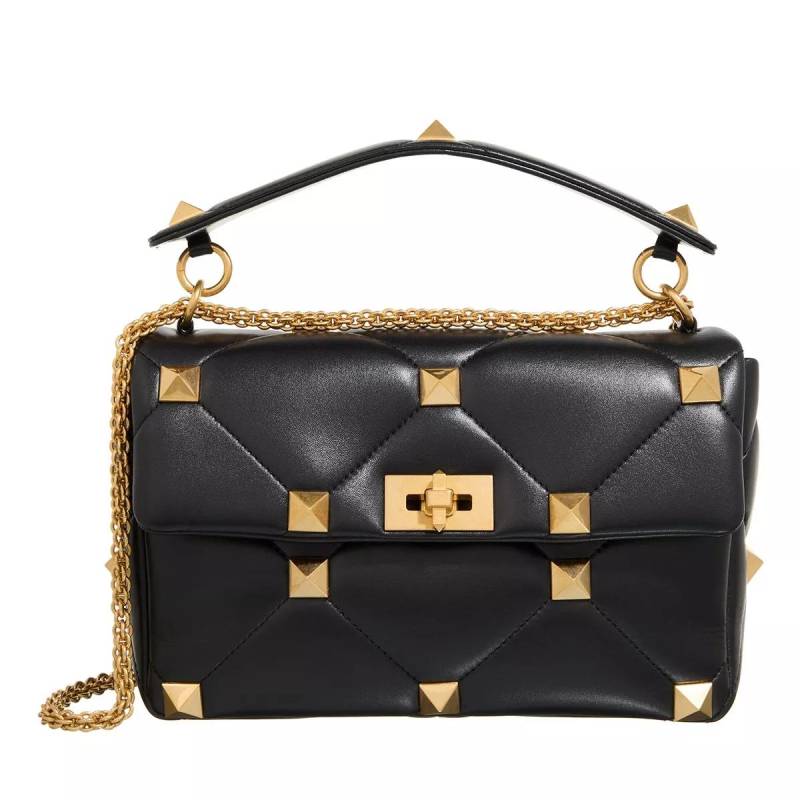 Valentino Garavani Umhängetasche - Roman Stud Quilted Crossbody Bag - Gr. unisize - in Schwarz - für Damen von Valentino Garavani