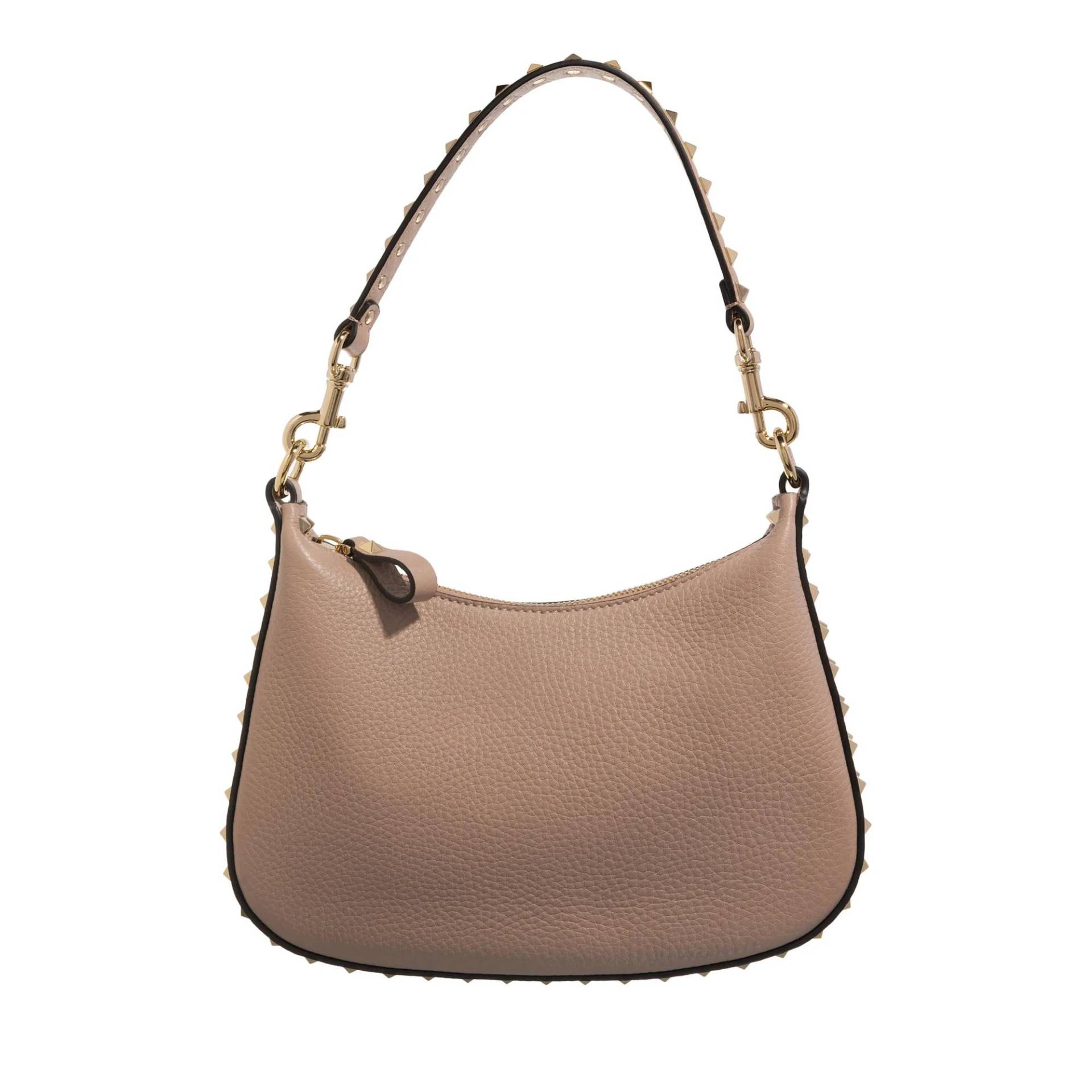 Valentino Garavani Umhängetasche - Small Hobo Rockstud - Gr. unisize - in Taupe - für Damen von Valentino Garavani