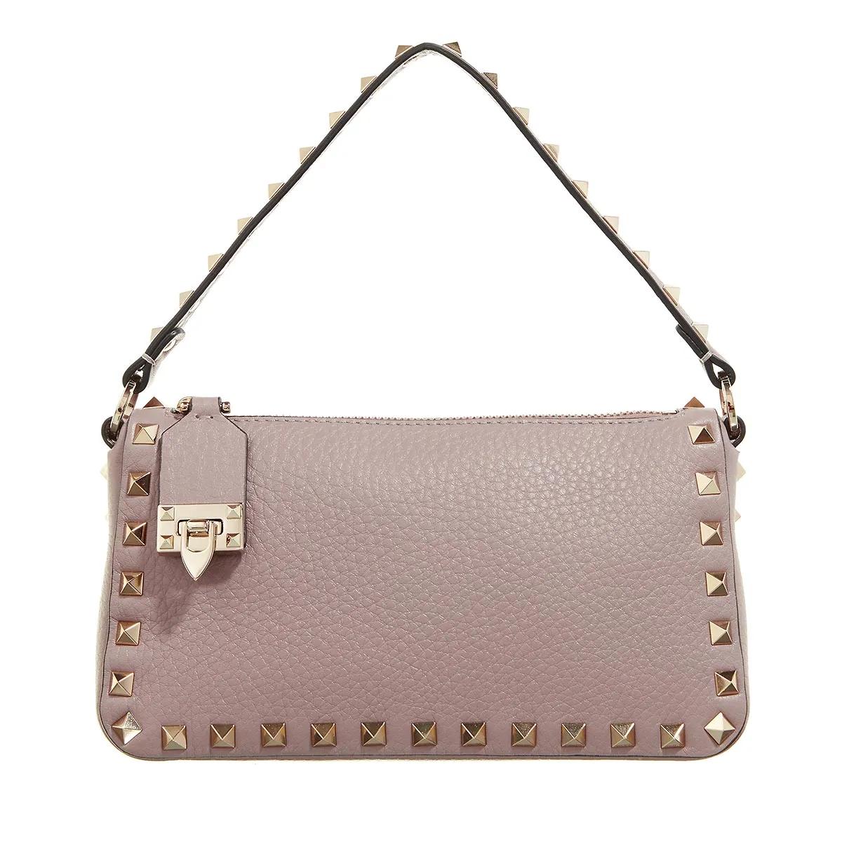 Valentino Garavani Schultertasche - Small Rockstud Shoulder Bag - Gr. unisize - in Rosa - für Damen von Valentino Garavani