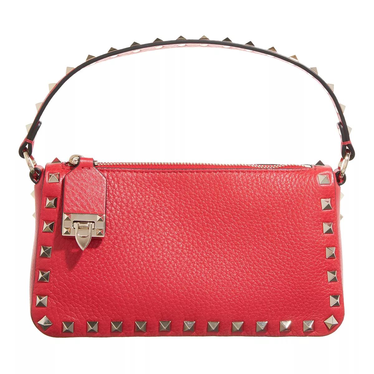 Valentino Garavani Umhängetasche - Small Shoulder Bag Rockstud - Gr. unisize - in Rot - für Damen von Valentino Garavani