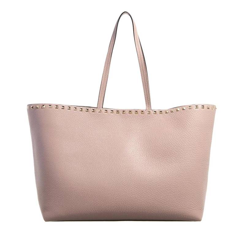 Valentino Garavani Schultertasche - Tote Rockstud - Gr. unisize - in Taupe - für Damen von Valentino Garavani