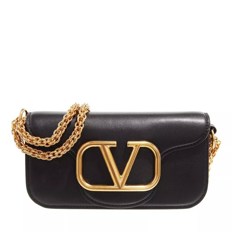 Valentino Garavani Umhängetasche - V Logo Small Shoulder Bag Leather - Gr. unisize - in Schwarz - für Damen von Valentino Garavani