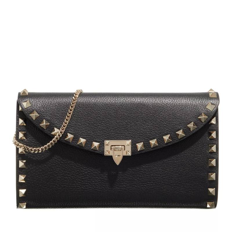 Valentino Garavani Schultertasche - Wallet On Chain Rockstud - Gr. unisize - in Schwarz - für Damen von Valentino Garavani