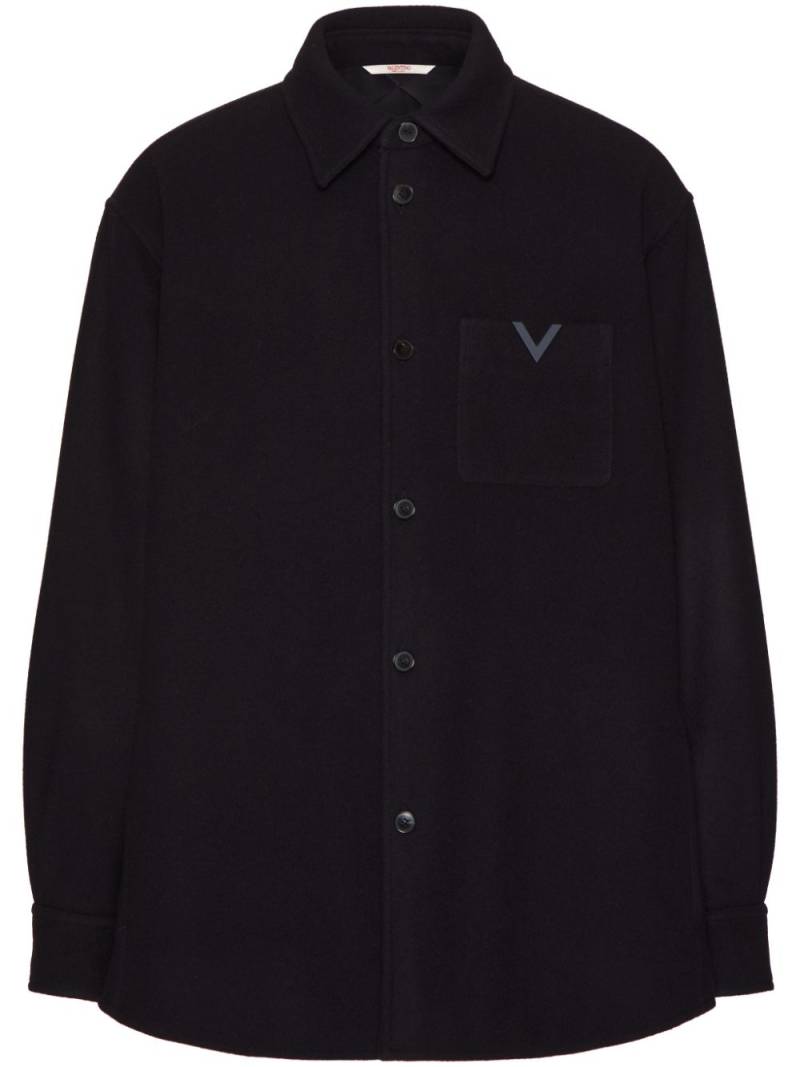 Valentino Garavani V-detail shirt jacket - Black von Valentino Garavani