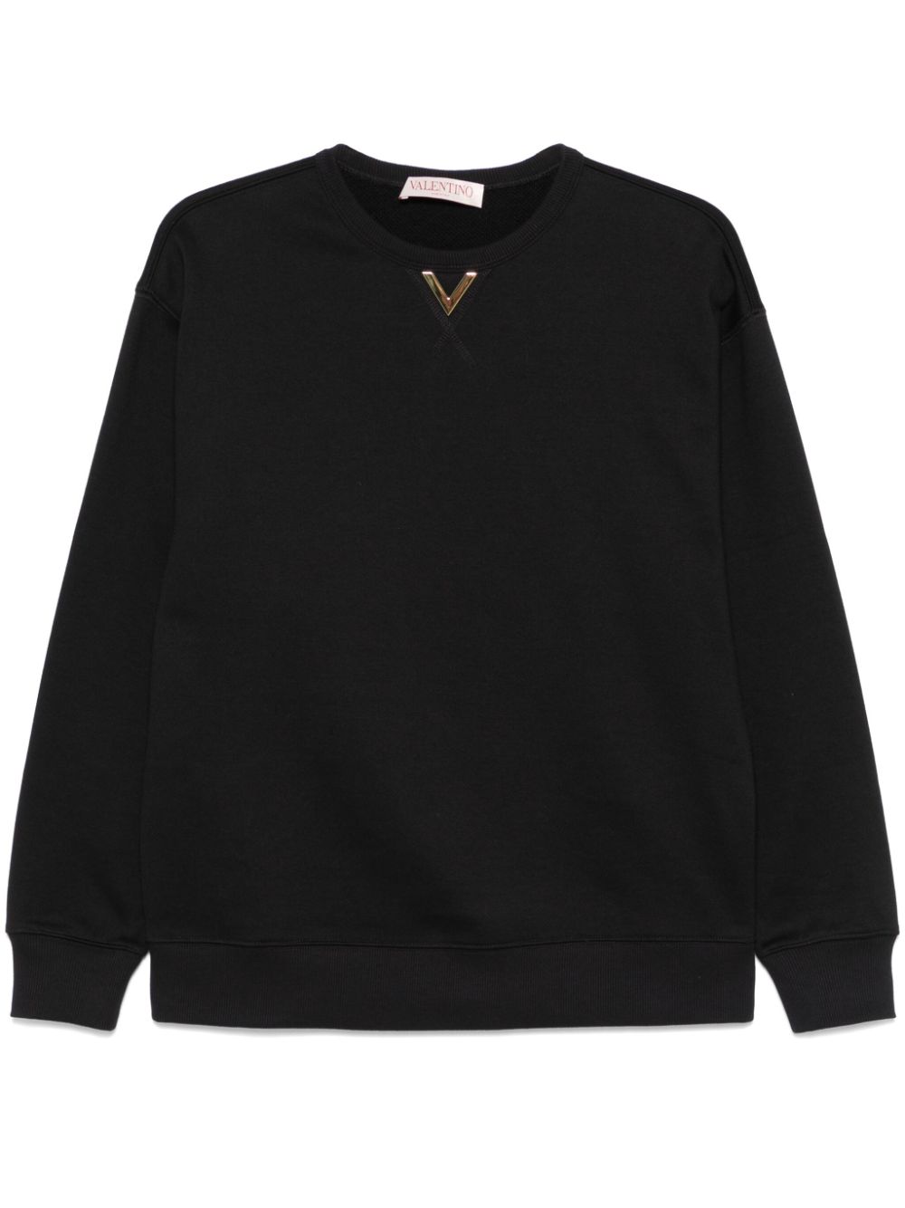 Valentino Garavani V logo plaque sweatshirt - Black von Valentino Garavani