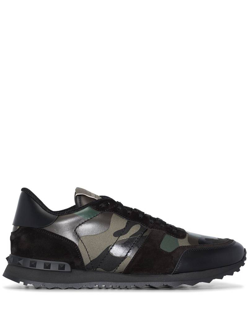 Valentino Garavani Rockrunner Camouflage low-top sneakers - Black von Valentino Garavani