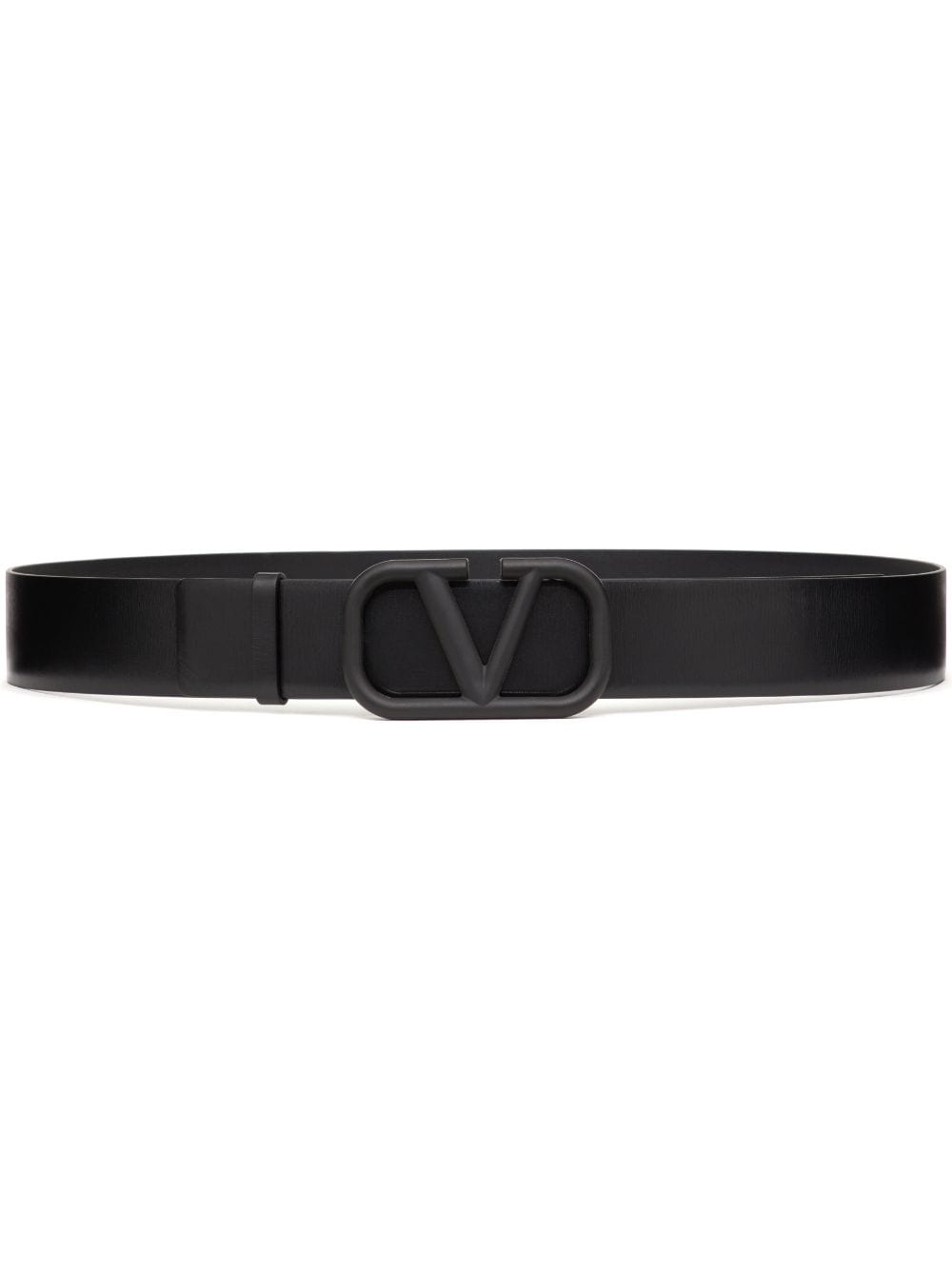 Valentino Garavani VLogo Signature leather belt - Black von Valentino Garavani