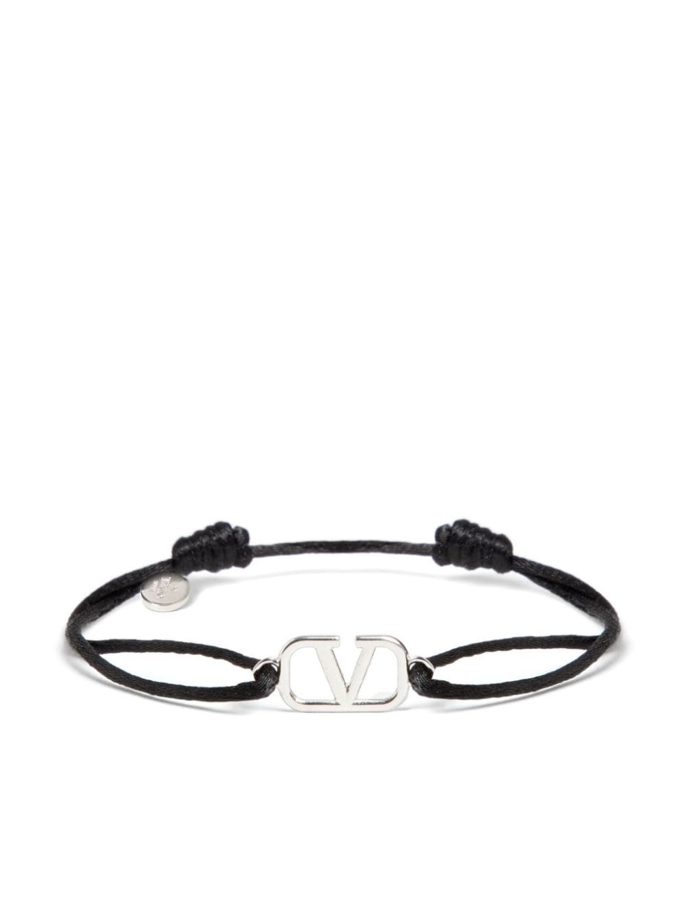 Valentino Garavani VLogo Signature cord bracelet - Black von Valentino Garavani
