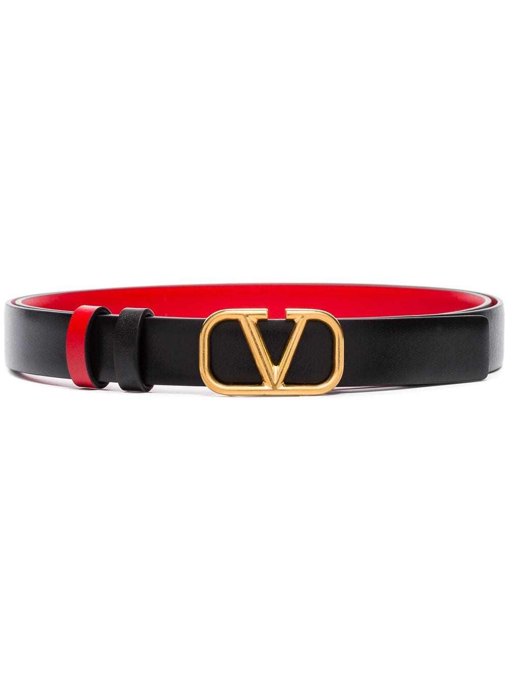 Valentino Garavani VLogo Signature reversible belt - Black von Valentino Garavani