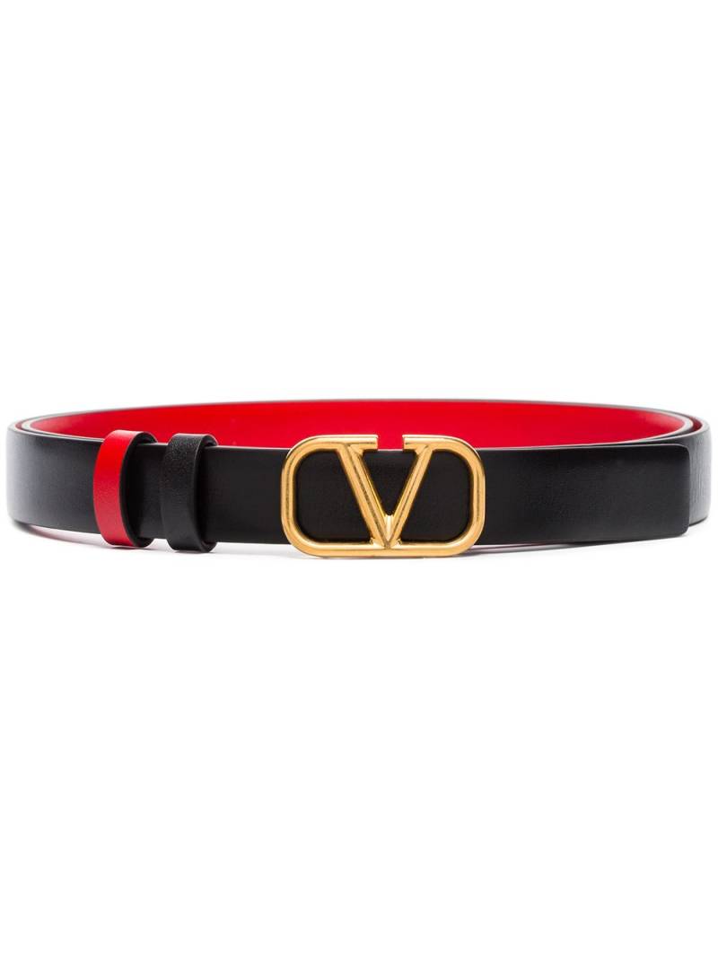 Valentino Garavani VLogo Signature reversible belt - Black von Valentino Garavani