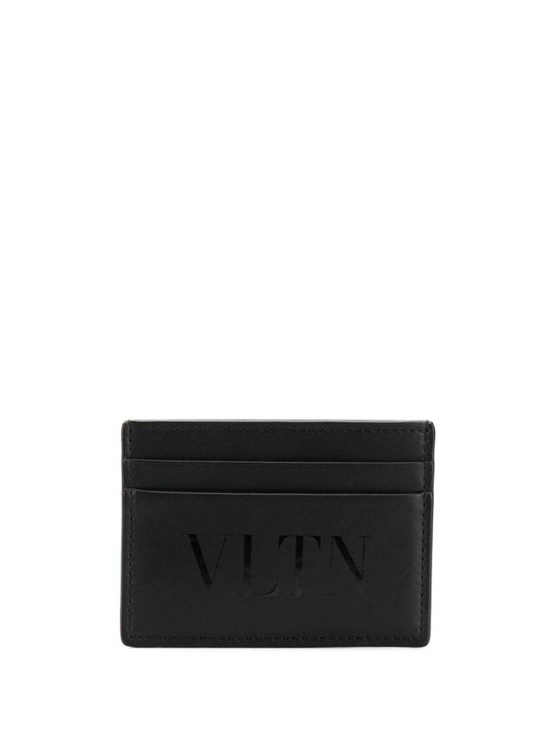 Valentino Garavani VLTN logo print cardholder - Black von Valentino Garavani