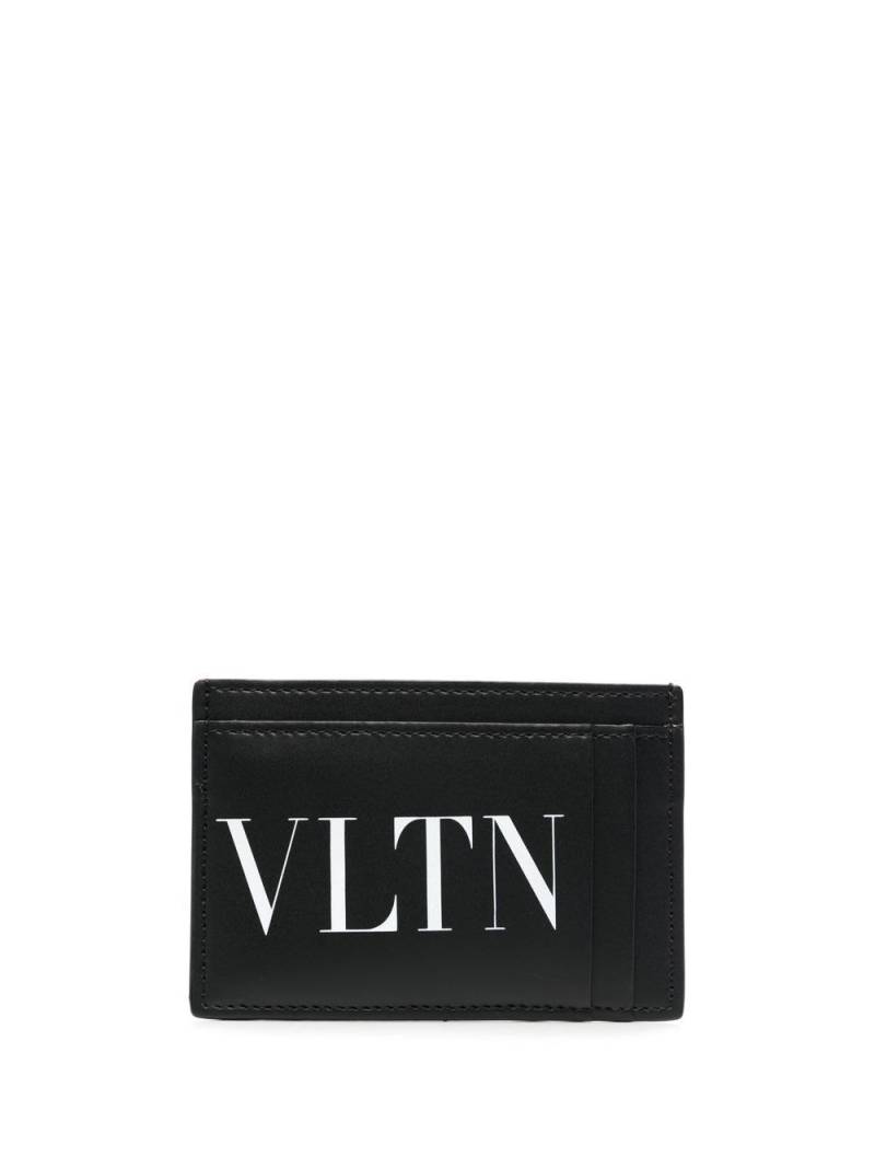 Valentino Garavani VLTN logo compact cardholder - Black von Valentino Garavani