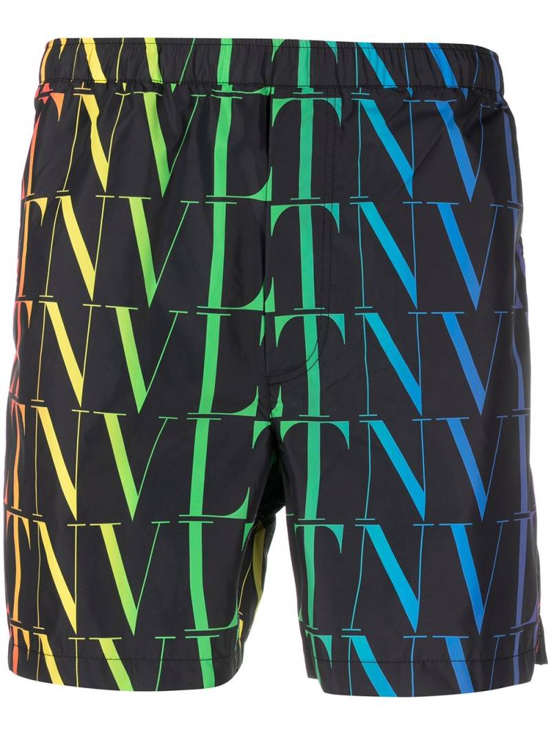 Valentino Garavani VLTN logo-print swimming shorts - Black von Valentino Garavani