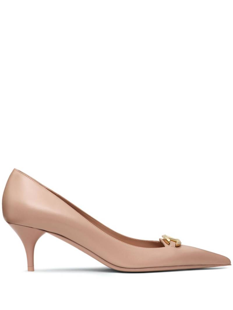 Valentino Garavani VLogo 60mm leather pumps - Neutrals von Valentino Garavani