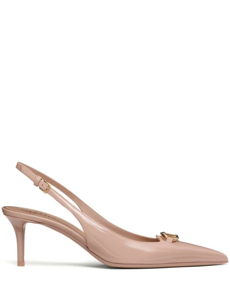 Valentino Garavani VLogo 60mm slingback leather pumps - Pink von Valentino Garavani