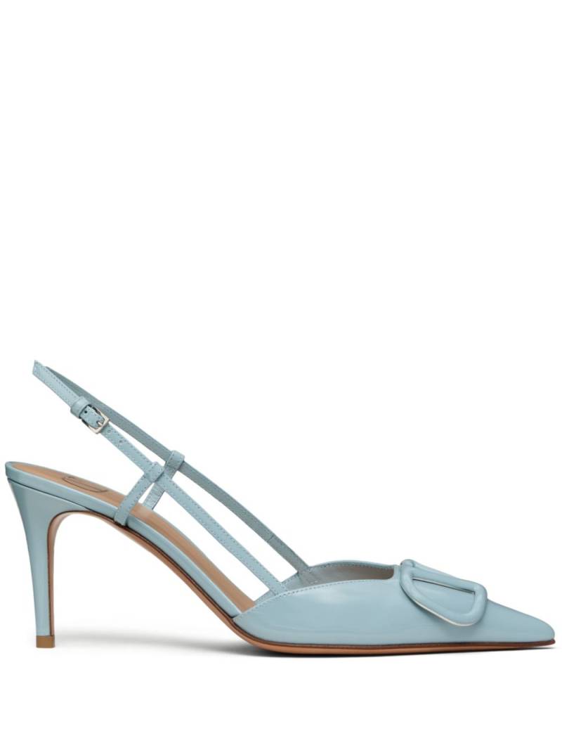 Valentino Garavani VLogo 80mm slingback pumps - Blue von Valentino Garavani