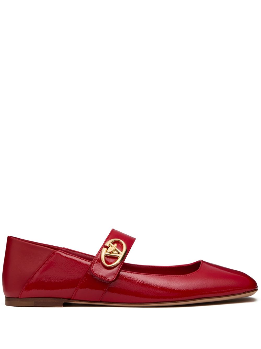 Valentino Garavani VLogo Locker Mary-Jane ballerina shoes - Red von Valentino Garavani