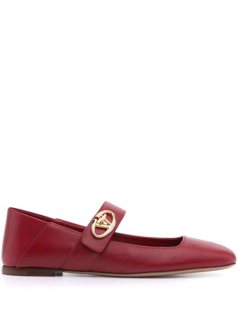 Valentino Garavani VLogo Locker ballerina shoes - Red von Valentino Garavani