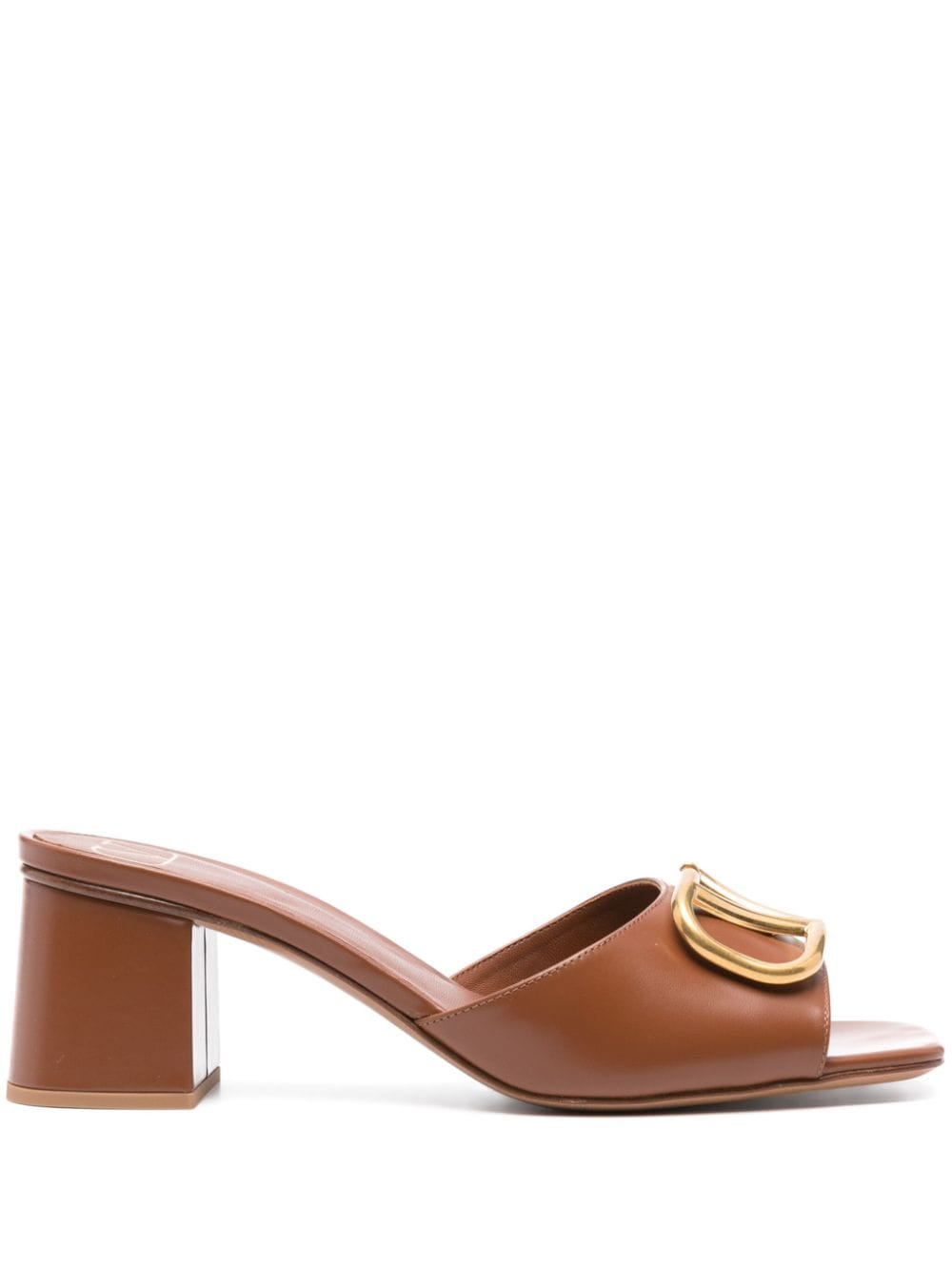 Valentino Garavani VLogo Signature 60mm leather sandals - Brown von Valentino Garavani