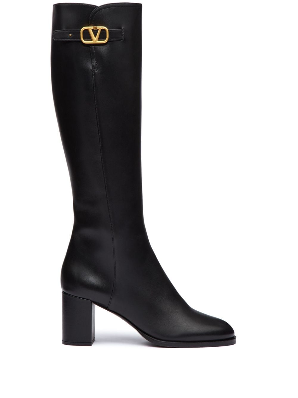 Valentino Garavani VLogo Signature 70mm knee-high boots - Black von Valentino Garavani