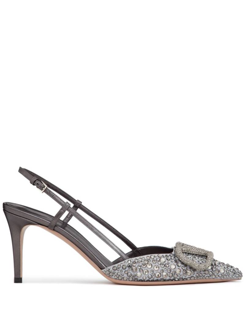 Valentino Garavani VLogo Signature 80mm slingback pumps - Grey von Valentino Garavani