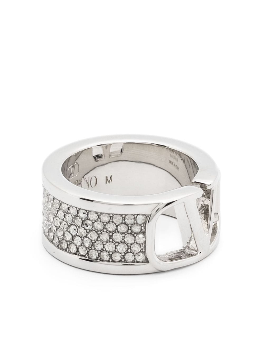 Valentino Garavani VLogo Signature brass ring - Silver von Valentino Garavani