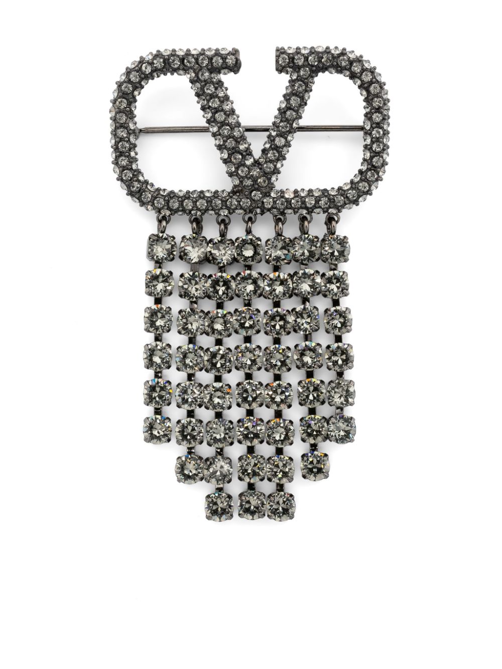 Valentino Garavani VLogo Signature brooch - Silver von Valentino Garavani