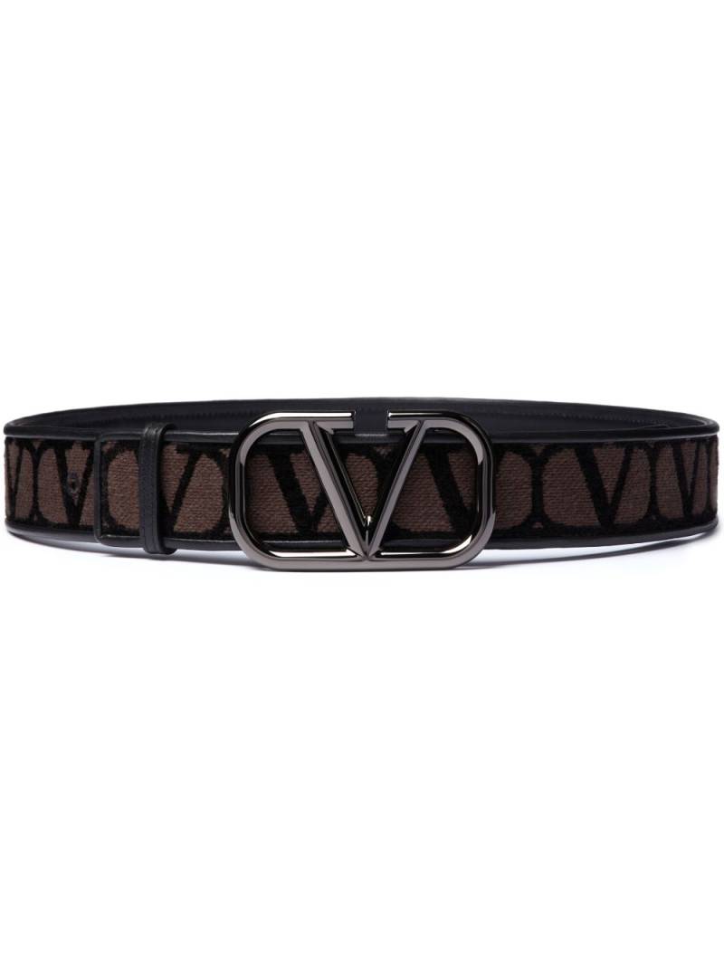 Valentino Garavani Toile Iconographe belt - Brown von Valentino Garavani